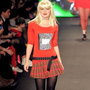 Betsey Johnson Plaid Mini Skirt